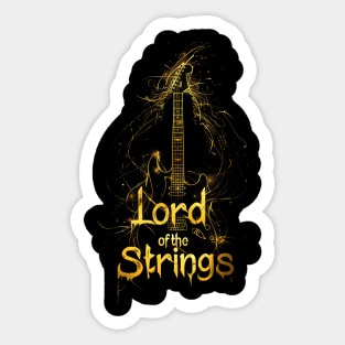 Lord of the Strings - Gonden Guitar - Fantasy Sticker